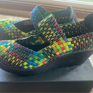 Steven By Steve Madden Multicolor Woven Heels